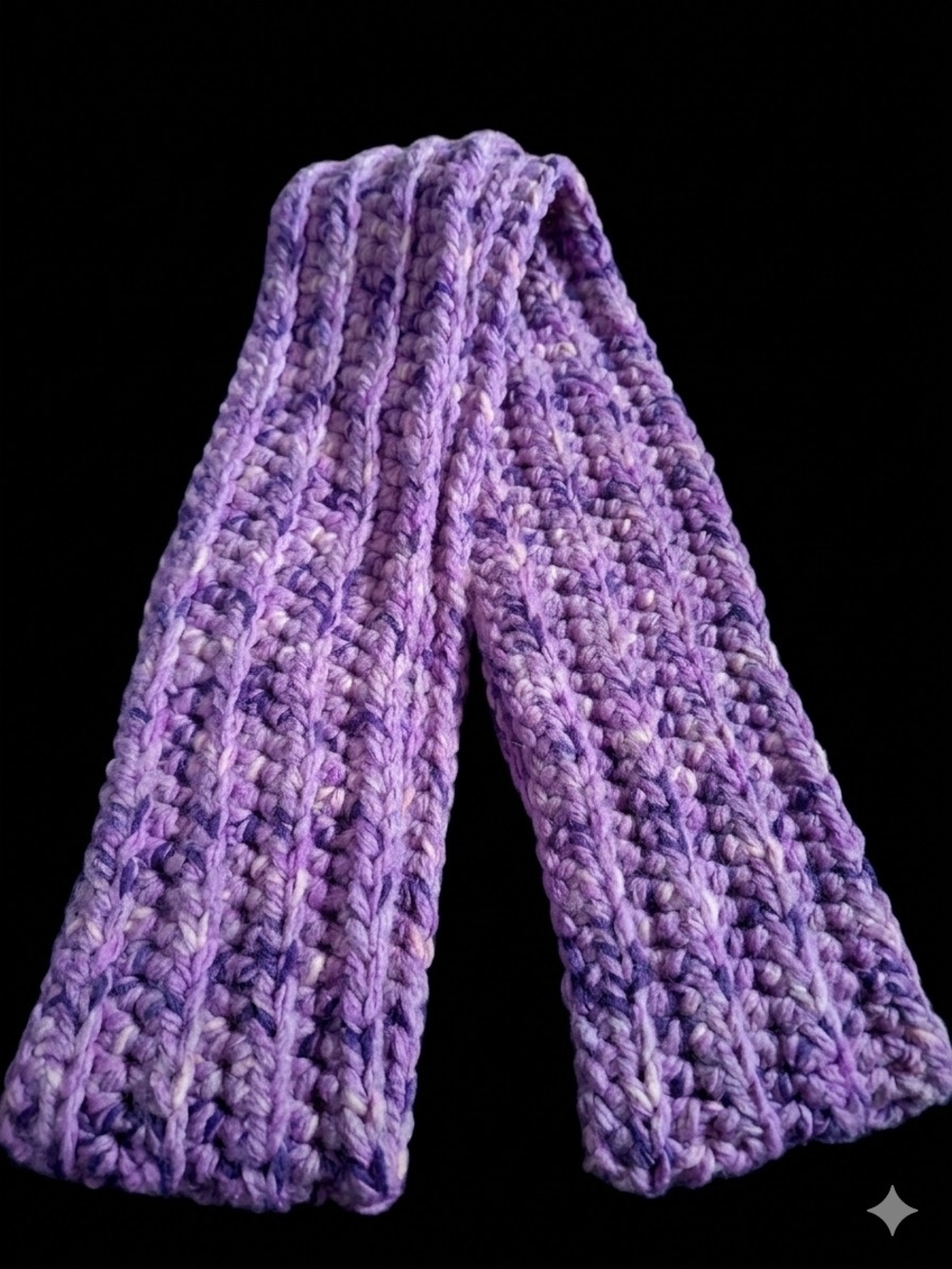 Handmade Lavender Crochet Scarf - Women Accessories